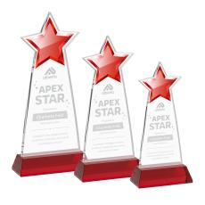 Starlite on Hartford Base Red Crystal Trophy - Star Trophies