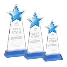 Starlite on Hartford Base Sky Blue Crystal Trophy - Star Trophies