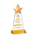 Starlite Full Color Amber Crystal Trophy