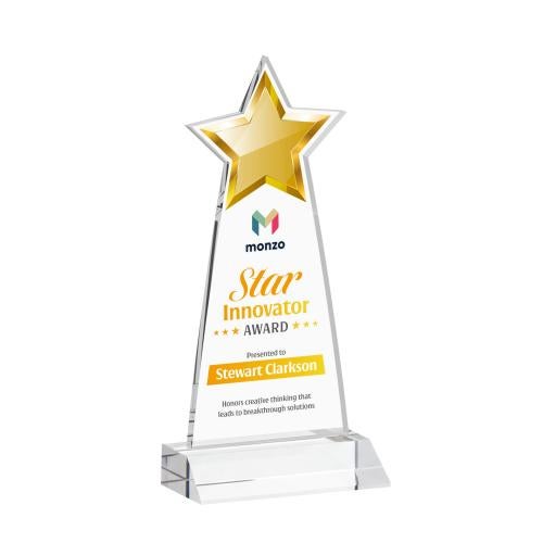 Awards and Plaques - Crystal Trophies - Starlite Full Color Clear Crystal Trophy