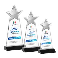 Starlite Full Color Black Crystal Trophy - Star Trophies