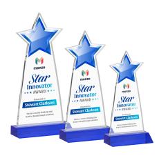 Starlite Full Color Blue Crystal Trophy - Star Trophies