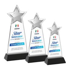 Starlite Full Color on Hartford Base Black Crystal Trophy - Crystal Star Trophies