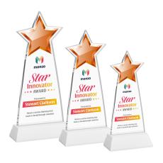 Starlite Full Color on Hartford Base Fagan Crystal Trophy - Crystal Star Trophies