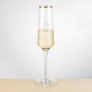 Ledford Gold Rim Flute - Deep Etch
