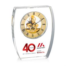 Grant Full Color Clock - Gold - Crystal Trophies