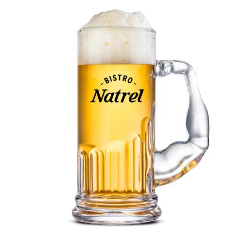 Custom Barware Glasses - Beer Glasses - Muscle Man Beer Stein - Imprinted