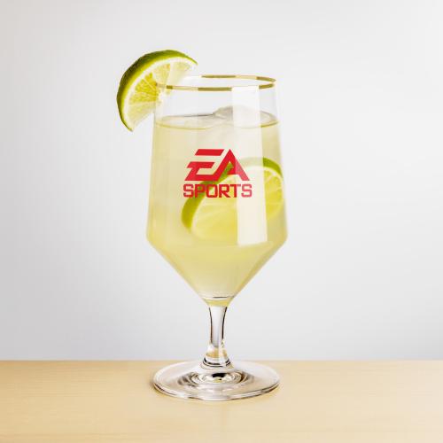 Custom Barware Glasses - Cocktail Glasses - Ledford Gold Rim Cocktail - Imprinted