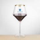 Ledford Gold Rim Burgundy Wine - Imprinted