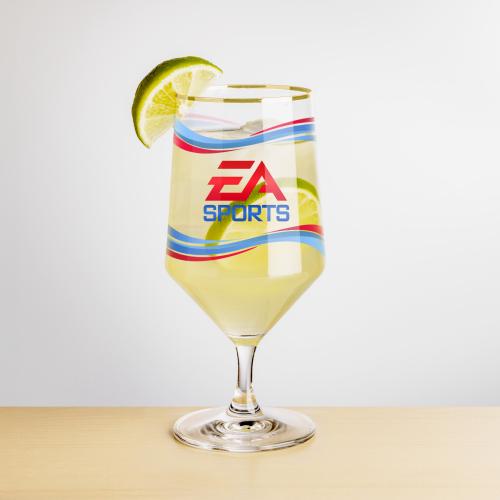 Custom Barware Glasses - Cocktail Glasses - Ledford Gold Rim Cocktail - Full Color