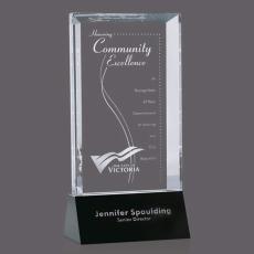 Hwang Rectangle Crystal Trophy - Crystal Trophies