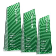 Hallandale Green Towers Crystal Trophy - Crystal Trophies