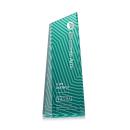Hallandale Teal Towers Crystal Trophy