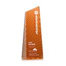 Hallandale Full Color Orange Towers Crystal Trophy