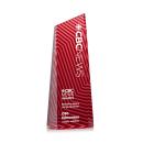 Hallandale Full Color Red Towers Crystal Trophy