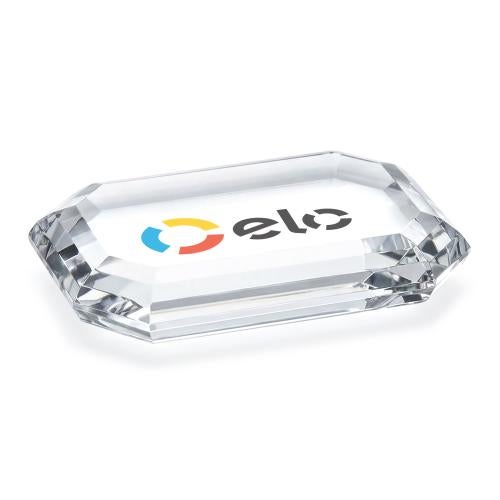 Awards and Plaques - Crystal Trophies - Crystal Paperweights - Murphy Full Color Paperweight - Rectangle