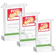 Real Estate Clear Unique Crystal Trophy - Crystal Trophies
