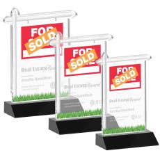 Real Estate Black Unique Crystal Trophy - Crystal Trophies