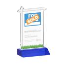 Real Estate Blue Unique Crystal Trophy