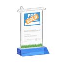 Real Estate Sky Blue Unique Crystal Trophy