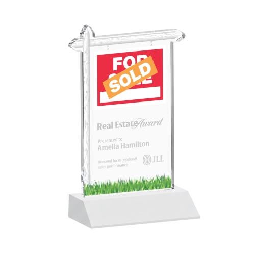 Awards and Plaques - Crystal Trophies - Real Estate Fagan Unique Crystal Trophy
