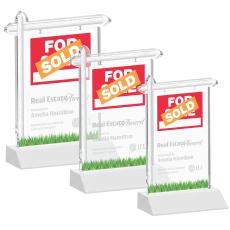 Real Estate Fagan Unique Crystal Trophy - Crystal Trophies