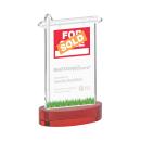 Real Estate on Alberton Base Red Unique Crystal Trophy