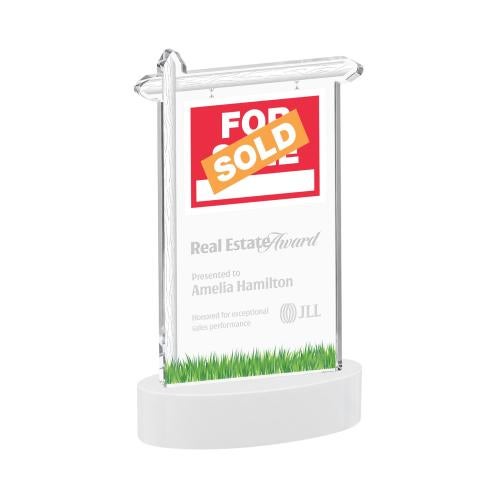 Awards and Plaques - Crystal Trophies - Real Estate on Alberton Base Fagan Unique Crystal Trophy