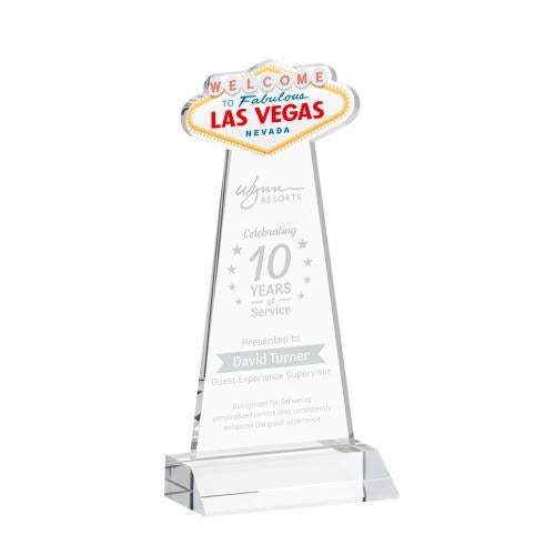Awards and Plaques - Crystal Trophies - Las Vegas Clear Unique Crystal Trophy