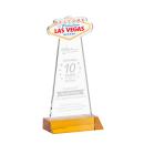 Las Vegas Amber Unique Crystal Trophy