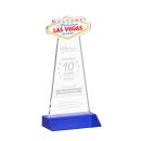Las Vegas Blue Unique Crystal Trophy