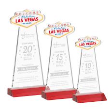 Las Vegas Red Unique Crystal Trophy - Crystal Trophies