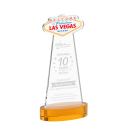 Las Vegas on Alberton Base Amber Unique Crystal Trophy
