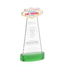 Las Vegas on Alberton Base Green Unique Crystal Trophy