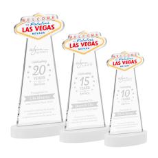 Las Vegas on Alberton Base Fagan Unique Crystal Trophy - Crystal Trophies