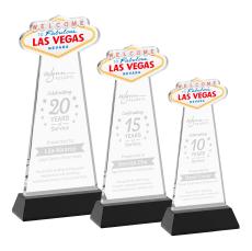 Las Vegas on Hartford Base Black Unique Crystal Trophy - Crystal Trophies