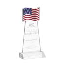 Flag Clear Unique Crystal Trophy