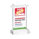 Real Estate Full Color Clear Unique Crystal Trophy