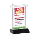 Real Estate Full Color Black Unique Crystal Trophy