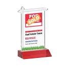 Real Estate Full Color Red Unique Crystal Trophy
