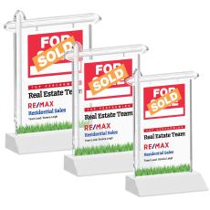 Real Estate Full Color Fagan Unique Crystal Trophy - Crystal Trophies