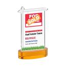 Real Estate Full Color on Alberton Base Amber Unique Crystal Trophy