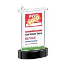 Real Estate Full Color on Alberton Base Black Unique Crystal Trophy