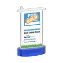 Real Estate Full Color on Alberton Base Blue Unique Crystal Trophy