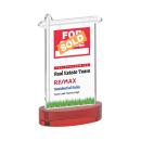 Real Estate Full Color on Alberton Base Red Unique Crystal Trophy