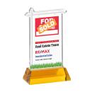 Real Estate Full Color on Hartford Base Amber Unique Crystal Trophy