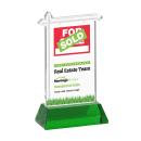 Real Estate Full Color on Hartford Base Green Unique Crystal Trophy