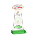 Las Vegas Full Color Green Unique Crystal Trophy