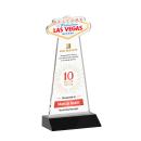 Las Vegas Full Color Black Unique Crystal Trophy