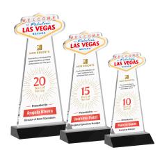 Las Vegas Full Color Black Unique Crystal Trophy - Custom Trophies